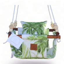 Load image into Gallery viewer, Green Palms Weatherproof | Handmade Kids Swing
